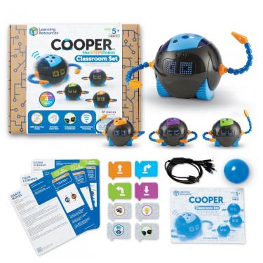 Imagem de Kit de Sala de Aula do Robô Cooper da Learning Resources - Programação para Crianças, Brinquedos de Montar, Robótica, Presente para Meninos