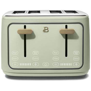 Imagem de Torradeira elétrica Beautiful 4 fatias verde com display digital touch, ranhuras largas autoajustáveis, controle de tostagem, 1800W, 110V