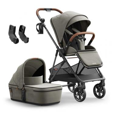 Imagem de Carrinho de Bebê MAMAZING Air Lux Carbono Vetiver - Ultraleve 7,2 kg, Assento Reversível, Berço, Porta-copo, Dobrável com Uma Mão