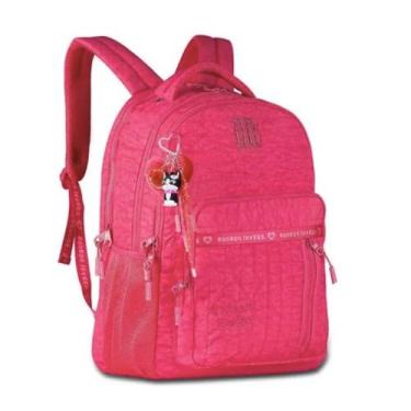Imagem de Bolsa Escolar Rebecca Bonbon Mochila Juvenil Feminina Cores, Rosa
