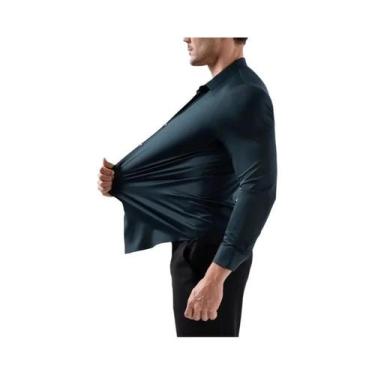 Imagem de Camisa Branca Masculina Slim Fit Ultra Stretch De Manga Longa, Casual 