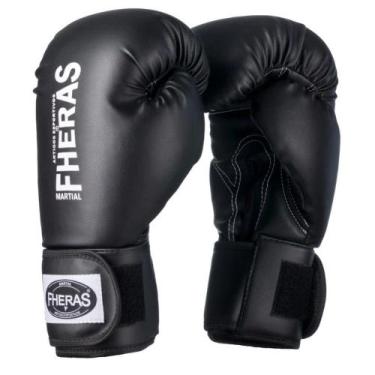 Imagem de Luva de Boxe Fheras Tradicional, Preto, 14 ONÇAS