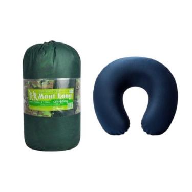 Imagem de Kit Viagem Colchonete + Almofada de Pescoço Tamanho:CasalCor:Azul - F.