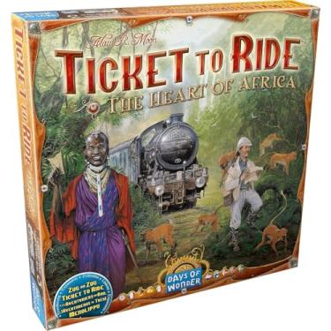 Imagem de Galápagos, Ticket to Ride: África (Expansão), Jogo de Tabuleiro para Amigos, 2 a 5 jogadores, 30-60 minutos por partida