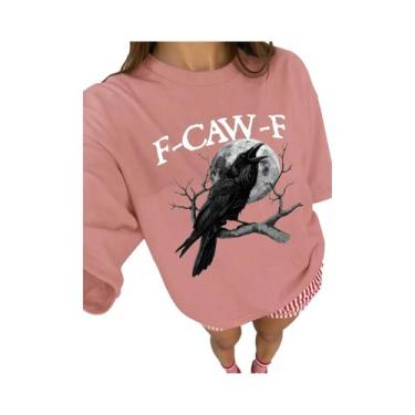 Imagem de Camiseta Feminina Branca De Manga Curta Com Estampa Gótica Raven Moon 