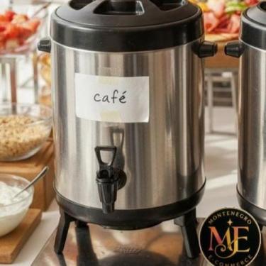 Imagem de Garrafa Térmica Inox 8L  Galão Botijão Café Leite Quente Gelado Frio C