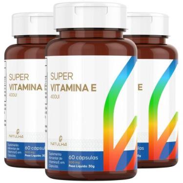 Imagem de KIT 3X Super Vitamina E 400 UI 60 cápsulas - Natulha