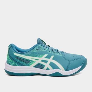 Imagem de Tênis Asics Gel-Backhand 2 Masculino, Azul, Verde, 40
