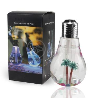 Imagem de Umidificador de Ar Mini Elétrico USB Lâmpada Difusor 400ML com Luz LED para Ambientes I...