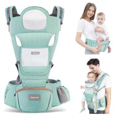 Imagem de Canguru para Bebê 0-36 Meses Ergonômico 3 em 1 com Hipseat Estilo Frontal Verde OEM