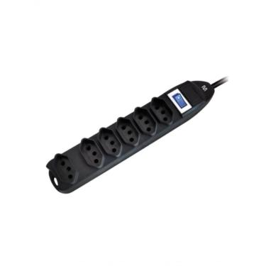 Imagem de Filtro De Linha 6 Tomadas Linear 1 Metro Preto Wi221