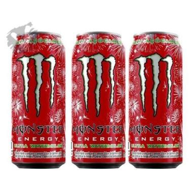 Imagem de Kir 3 Energético Monster Energy Ultra Watermelon 473ml