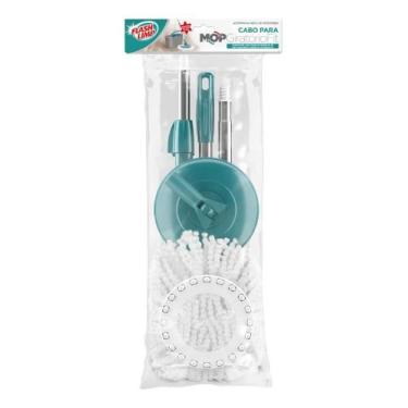 Imagem de Cabo Para Mop Giratório Modelo Fit FlashLimp Verde Completo - Congratu