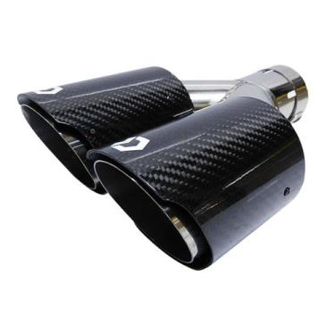 Imagem de Ponteira Dupla Universal Inox Sport Escape Carro Adaptação - DSTAL