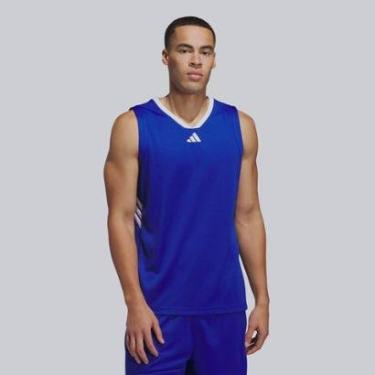 Imagem de Regata Adidas Basketball Legends 3 Stripes Azul-Masculino