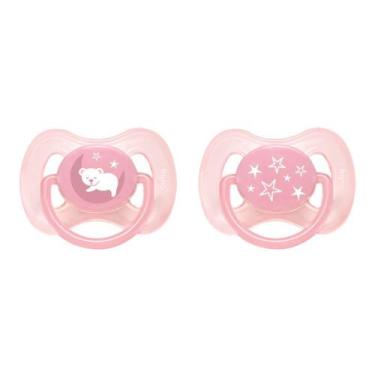 Imagem de Kit C/2 Chupeta Buba 6m+ Bico Simétrico Rosa 12670