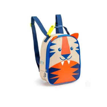 Imagem de Lancheira Térmica Infantil  Seanite Zoop Tigre 24cm, Marrom claro