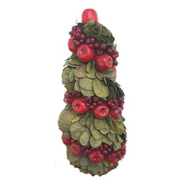 Imagem de Árvore da Fartura Natal Folhas de Louro Naturais Permanentes 37cm - Zo