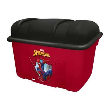 Imagem de Caixa De Brinquedos Bau Infantil Com Tampa Personagens 46lt - - PLASUT