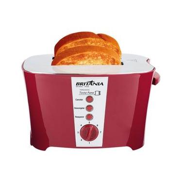 Imagem de Torradeira Tosta Pane com 7 Níveis de Tostagem e Funções Descongelar e Reaquecer Vermelho Britânia