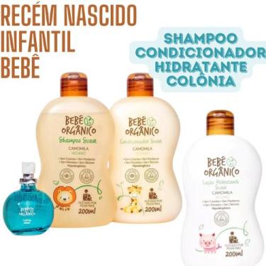 Imagem de Kit Bebê Shampoo + Condicionador + Colônia Sem Álcool + Loção Hidratan