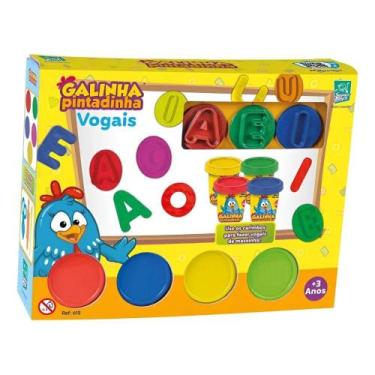 Imagem de Kit de Massinhas Galinha Pintadinha Vogais 615 - Super Toys