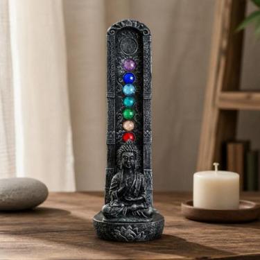 Imagem de Incensário Buda 7 Chakras Porta Incenso Zen Espiritual - ASA