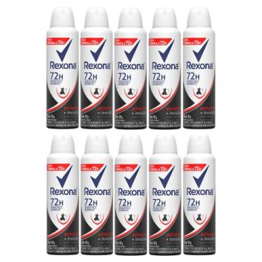 Imagem de Kit 10 Desodorante Antitranspirante Rexona Antibacterial + Invisible A