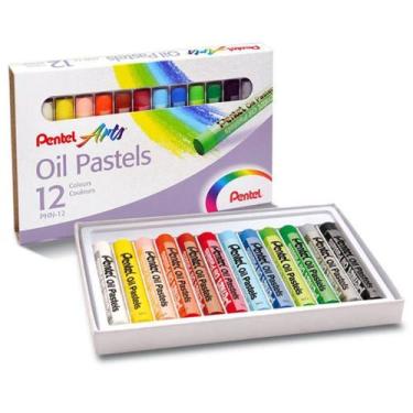 Imagem de Giz Pastel A Óleo Pentel Arts 12 Cores Bastão Oleoso
