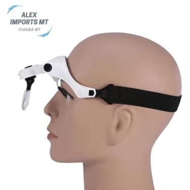 Imagem de Lupa Cabeça Oculos Profissional Aumento Estetica Leitura Luz