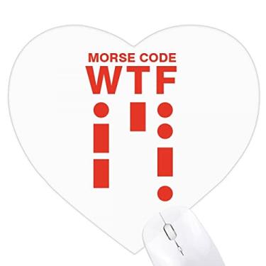 Imagem de Mouse pad How Expression Morse Code points Linhas Coração Tapete de Borracha para Escritório