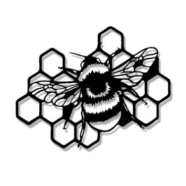 Imagem de Quadro decorativo abelha e favo