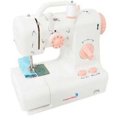 Imagem de Máquina de Costura Elétrica Portátil 2 Velocidades Pedal Luz Alça Compacta Bivolt Importway IWMC-501