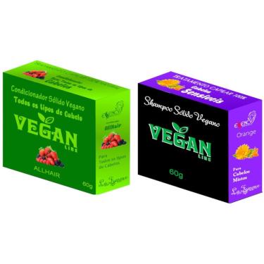 Imagem de Shampoo Sólido Calêndula  + Condicionador Solido Frutas Vermelhas Vegan Line-