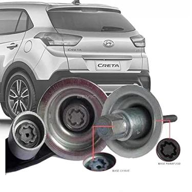 Imagem de Trava Antifurto Anti Roubo Estepe Hyundai Creta 2016 Em Diante Sparelock Com Mais de 10.000 Segredos