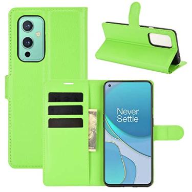 Imagem de YUNCHAO Caixa de telefone Para OnePlus 9 Litchi Texture Horizontal Flip Capa Protetora com Suporte e Slots de Cartão e Carteira capa para celular