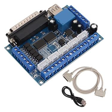 Imagem de Driver de motor de passo de 5 eixos com placa de isolamento optoacoplador cabo USB DB25 para máquinas de escultura(Azul)