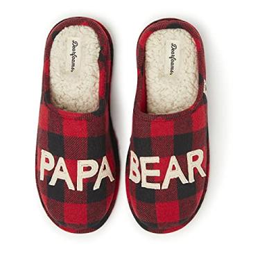 Imagem de Dearfoams Presente de Natal masculino para pai, avô, pijama combinando para a família, papai urso, Xadrez Buffalo, 11-12