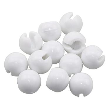 Imagem de MEETOOT Parada de crimpagem de corrente de contas 12 peças para persianas de rolo, diâmetro de contas aplicável 4 mm, parada de corrente de contas de plástico transparente para corrente de contas