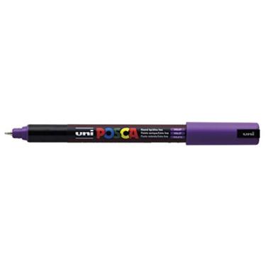 Imagem de Uni Caneta Marcador Posca PC-1MR Tinta Vidro Ponta Extra Fina 0,7 mm Violeta