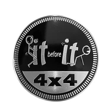 Imagem de FARYMECT It Before It Metal Car Badge Stickers for Jeep Wrangler Round Auto Car Emblem Sticker 3D, 4 x 4 Jeep Decals, Metal Automotive Car Badge