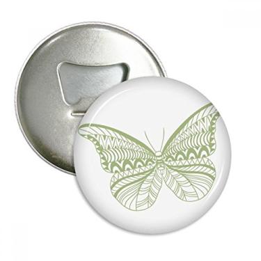 Imagem de Emblema multifuncional com ímã de geladeira e abridor de garrafas Green Butterfly Kite