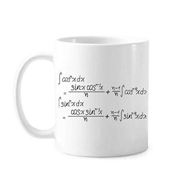 Imagem de Caneca de cerâmica com fórmula integral Cosine Math Kowledge xícara de porcelana de café