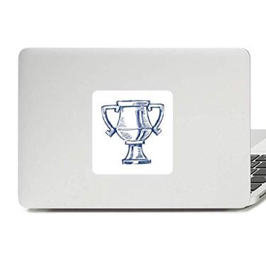 Imagem de Adesivo de vinil paster azul troféu campeonato de futebol decoração PC