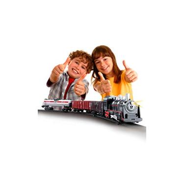Imagem de Trem Locomotiva Com Pista 85cm Ferrorama Luz E Som Dm Toys
