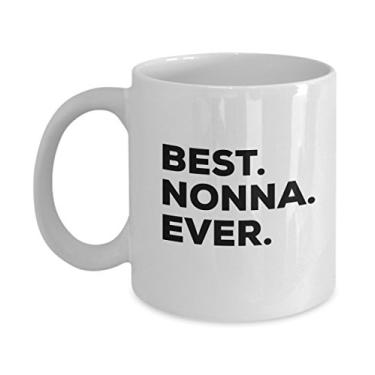 Imagem de Caneca Nonna – Melhor xícara de café Nonna Ever – Presentes de bebês crianças adultos netos – Para uma ideia de presente inovadora (Nonna, 325 ml)