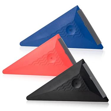 Imagem de 3 peças de rodo de contorno triangular para PPF adesivo de vinil para carro envoltório de janela ferramentas de filme de matiz, multi-bordas Go Corner rodo de vinil, decalques de fibra de carbono ferr