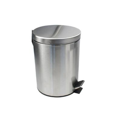 Imagem de Lixeira Inox de 5 Litros c/ Pedal e Cesto Removível - Quanhe