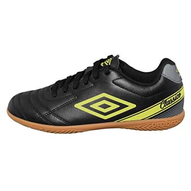 Imagem de Umbro Boy's Classico X IC Jr. Sneaker, Black/Yellow, 1 Little Kid