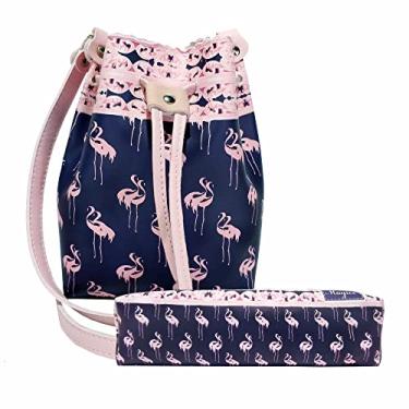 Imagem de Kit Feminino Infantil Flamingos com Bolsa e Estojo, Magicc KI-080